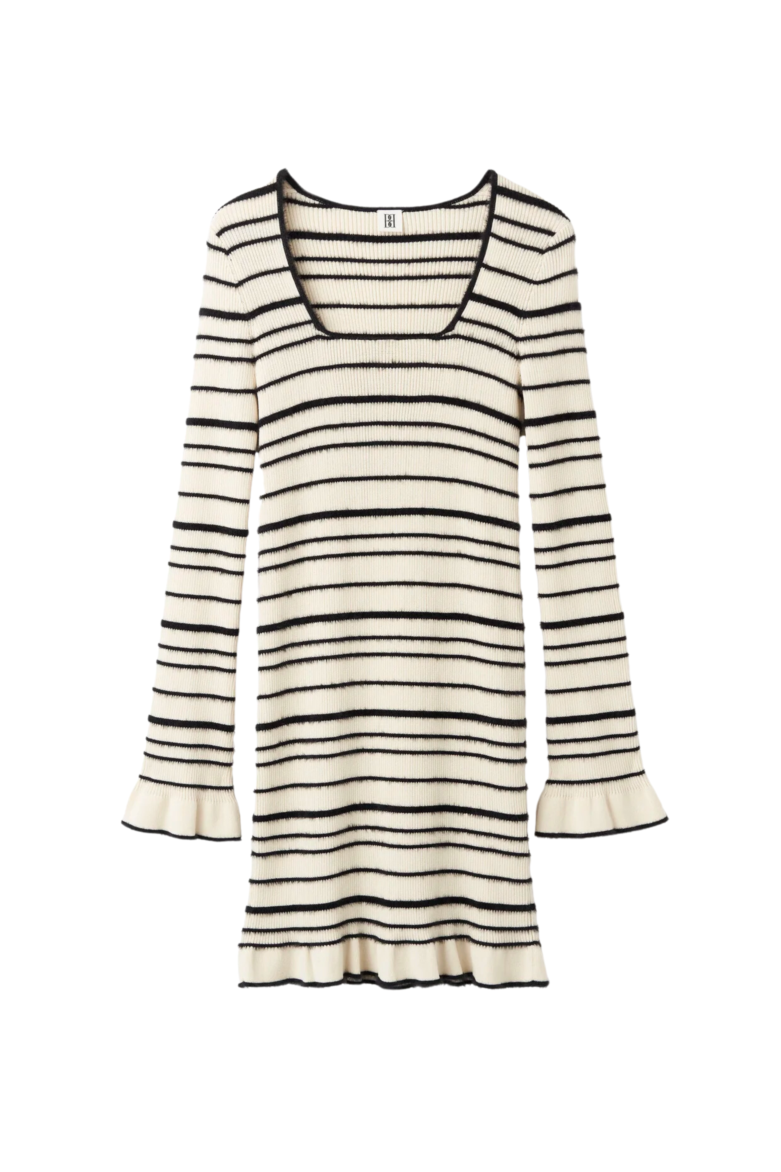 BY MALENE BIRGER Long Sleeve Mailey Stripe Knit Dress