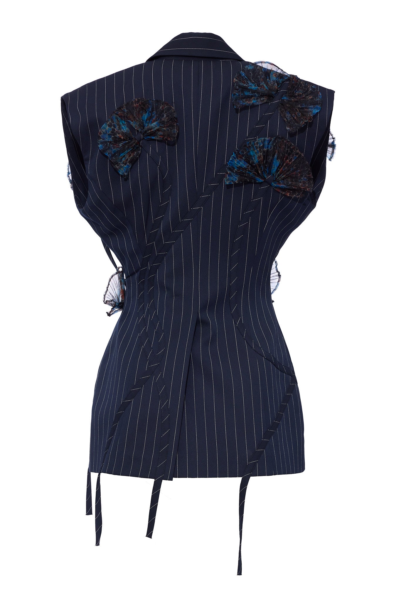 Gia Navy Pinstripe Vest