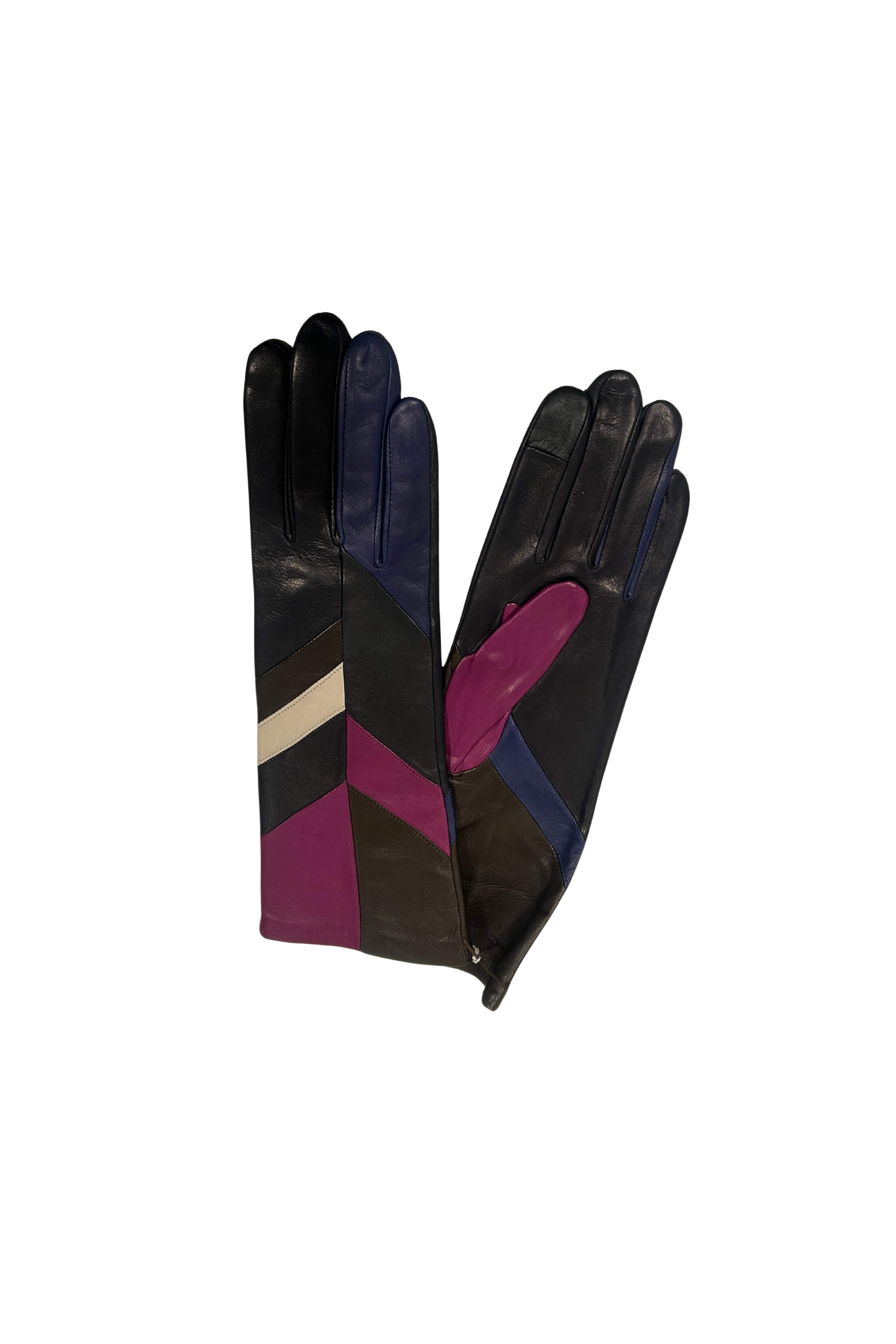 Geometric Multicolor Short Gloves