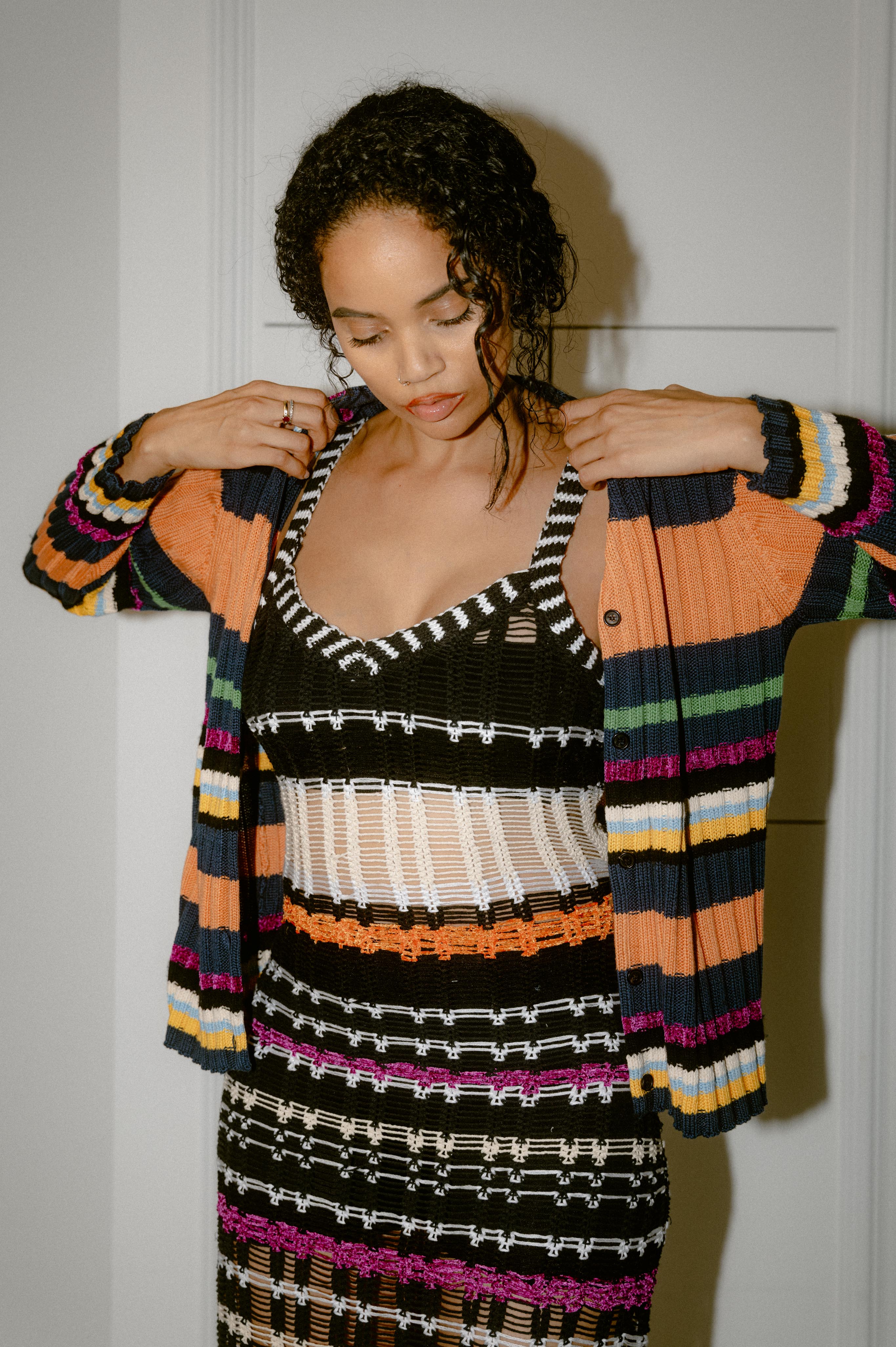 Suri Wool Stripe Cardigan