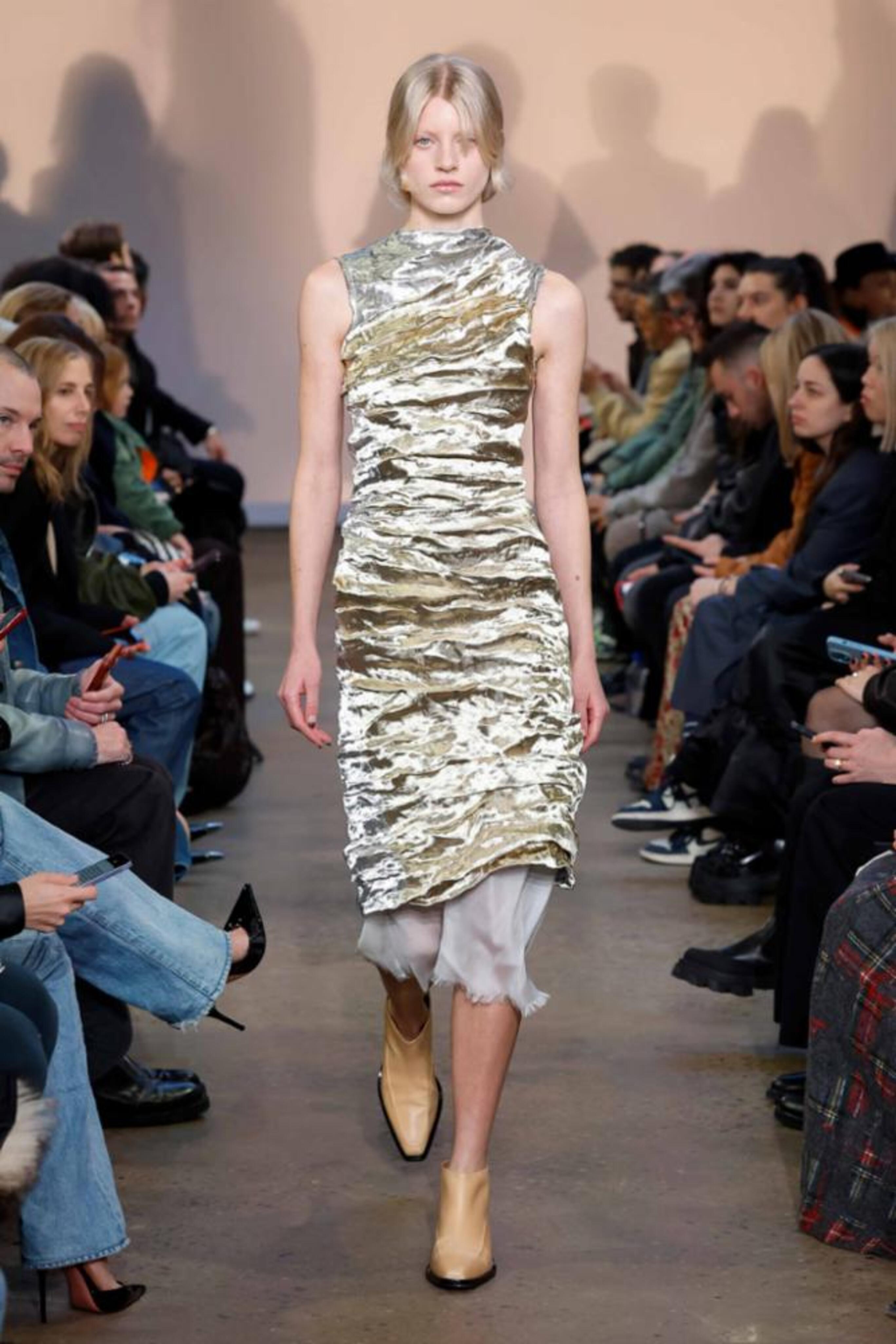 PROENZA SCHOULER Crushed Metal Dress