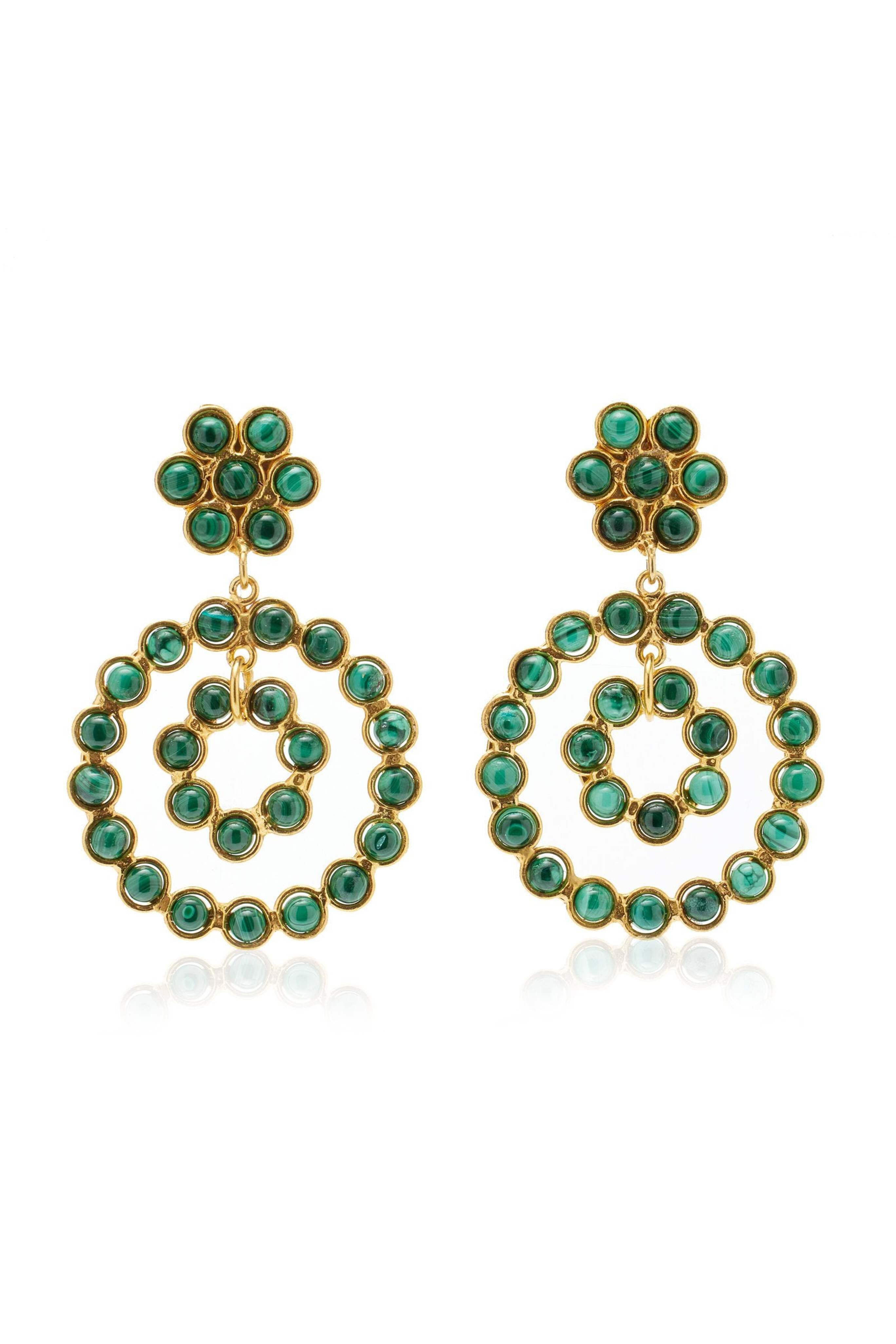 Happy Malachite Drop Earrings