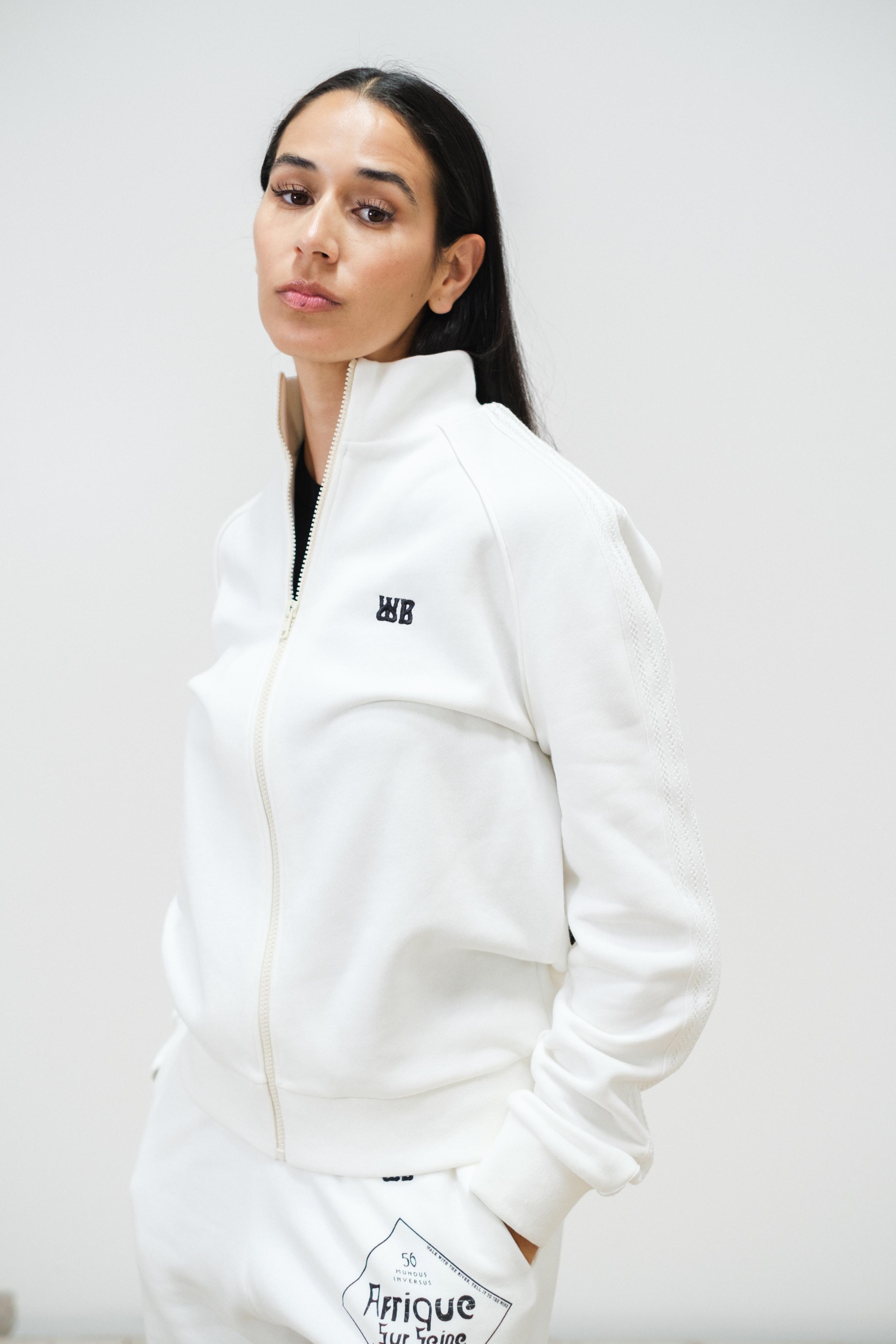 Wander Track Top in Ivory