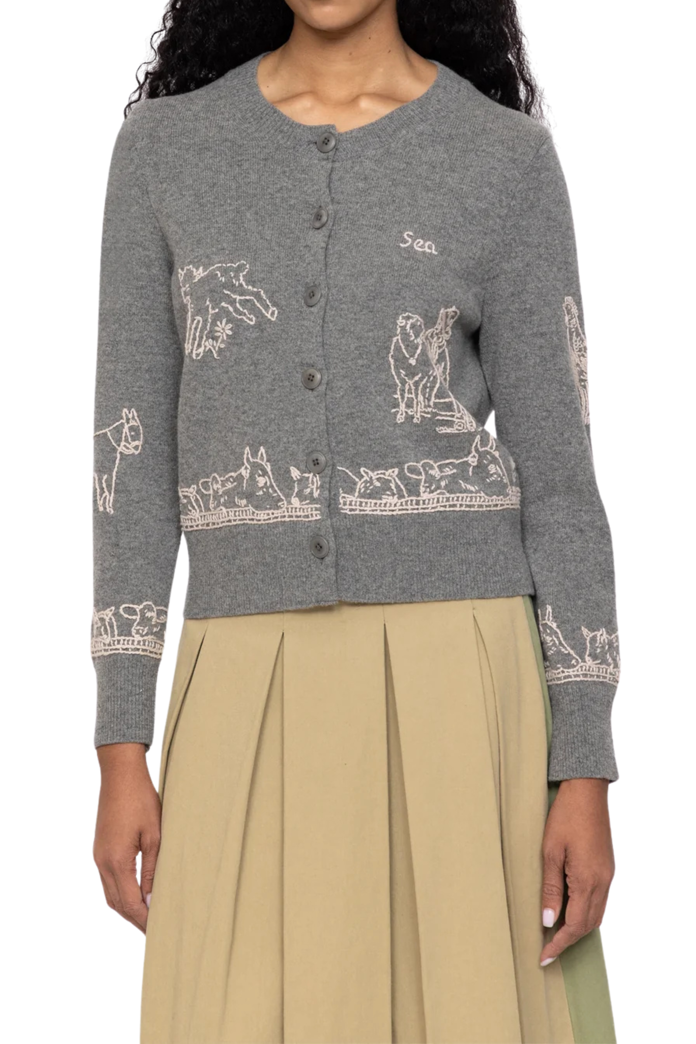 SEA Edin Farm Embroidery Cardigan