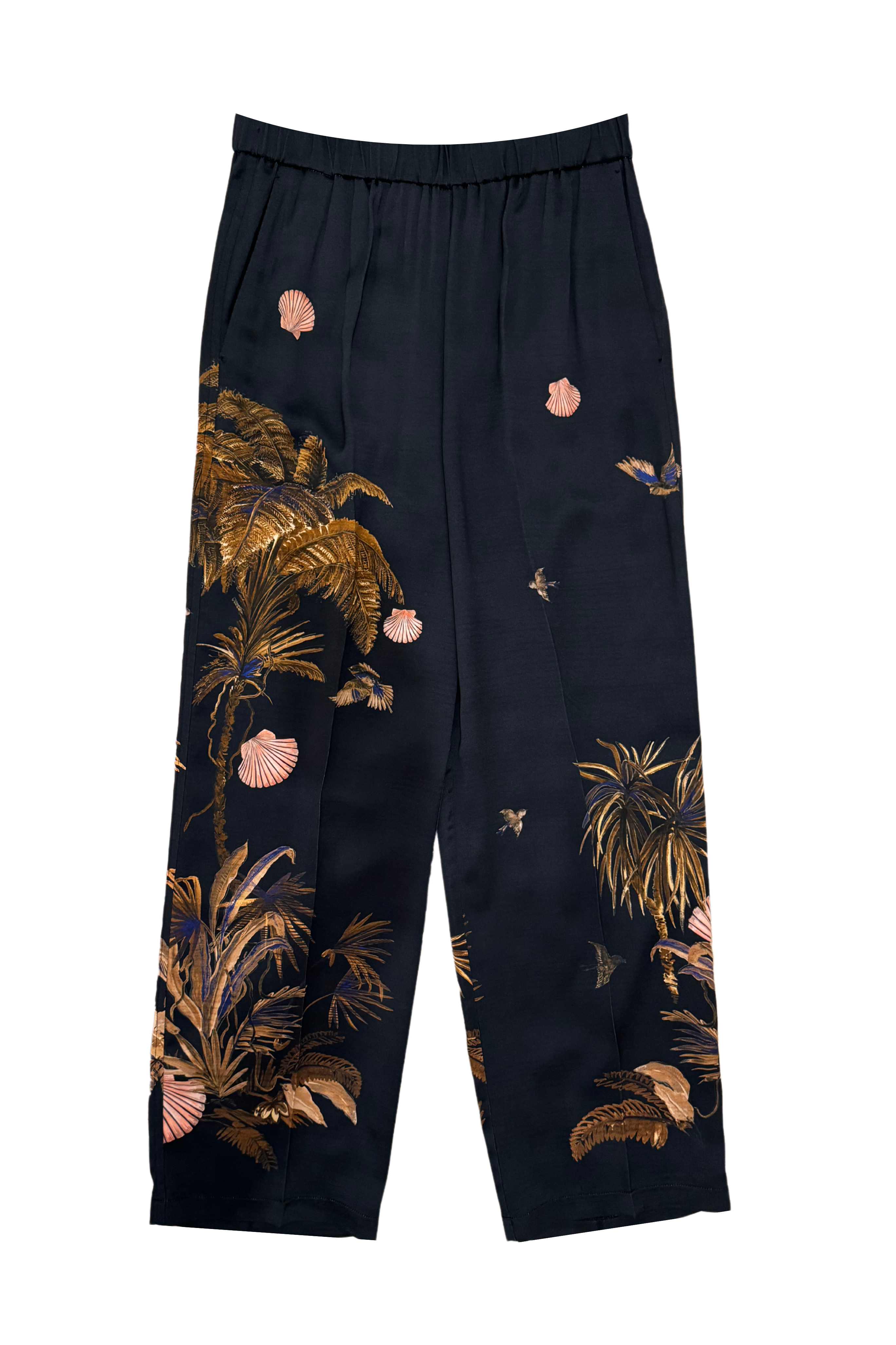 FORTE FORTE Navy Forest Print Pants