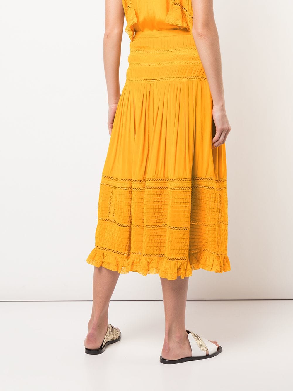 SEA Poppy Mustard Pintuck Skirt