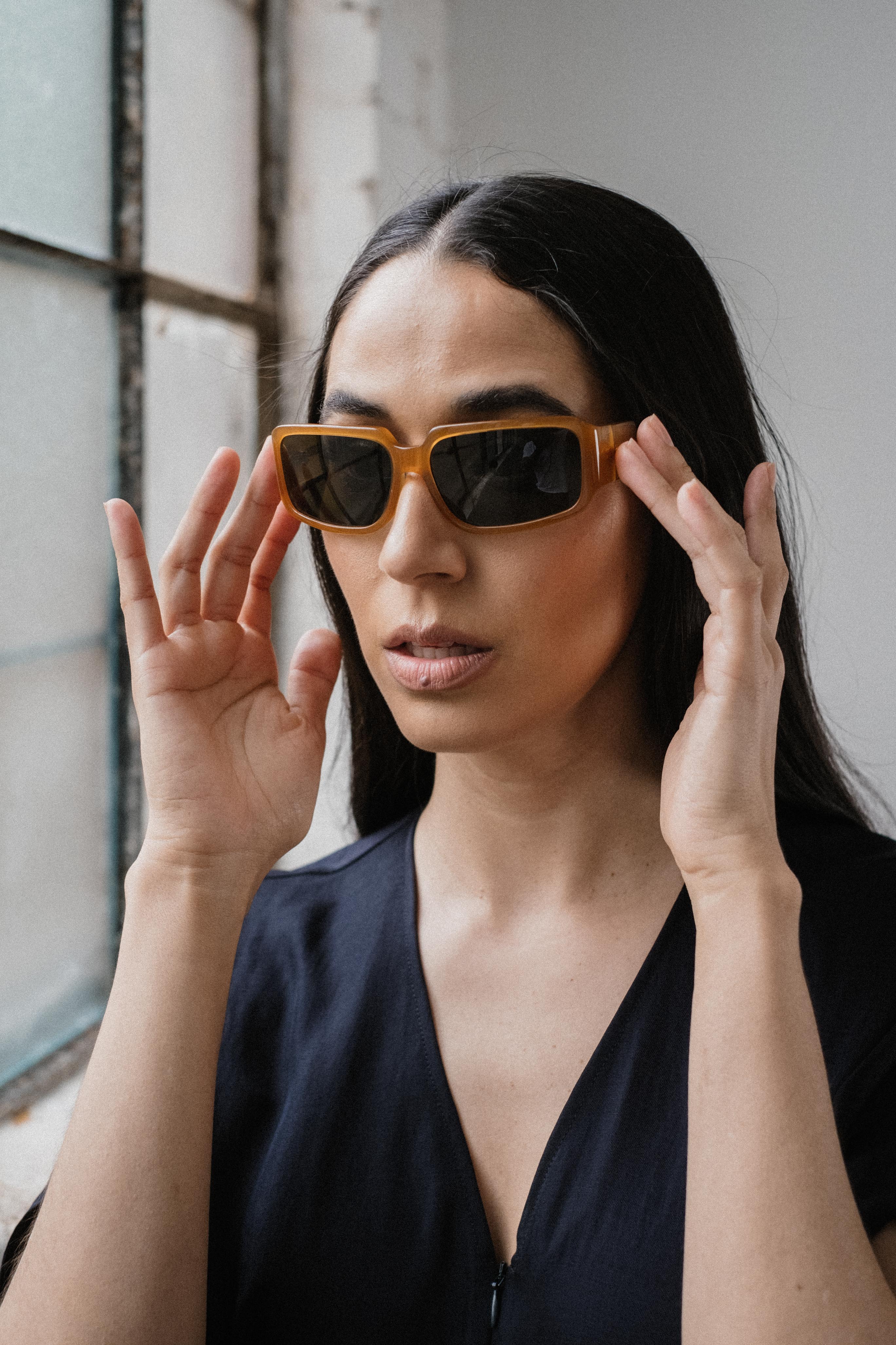 DRIES VAN NOTEN Rectangular Sunglasses