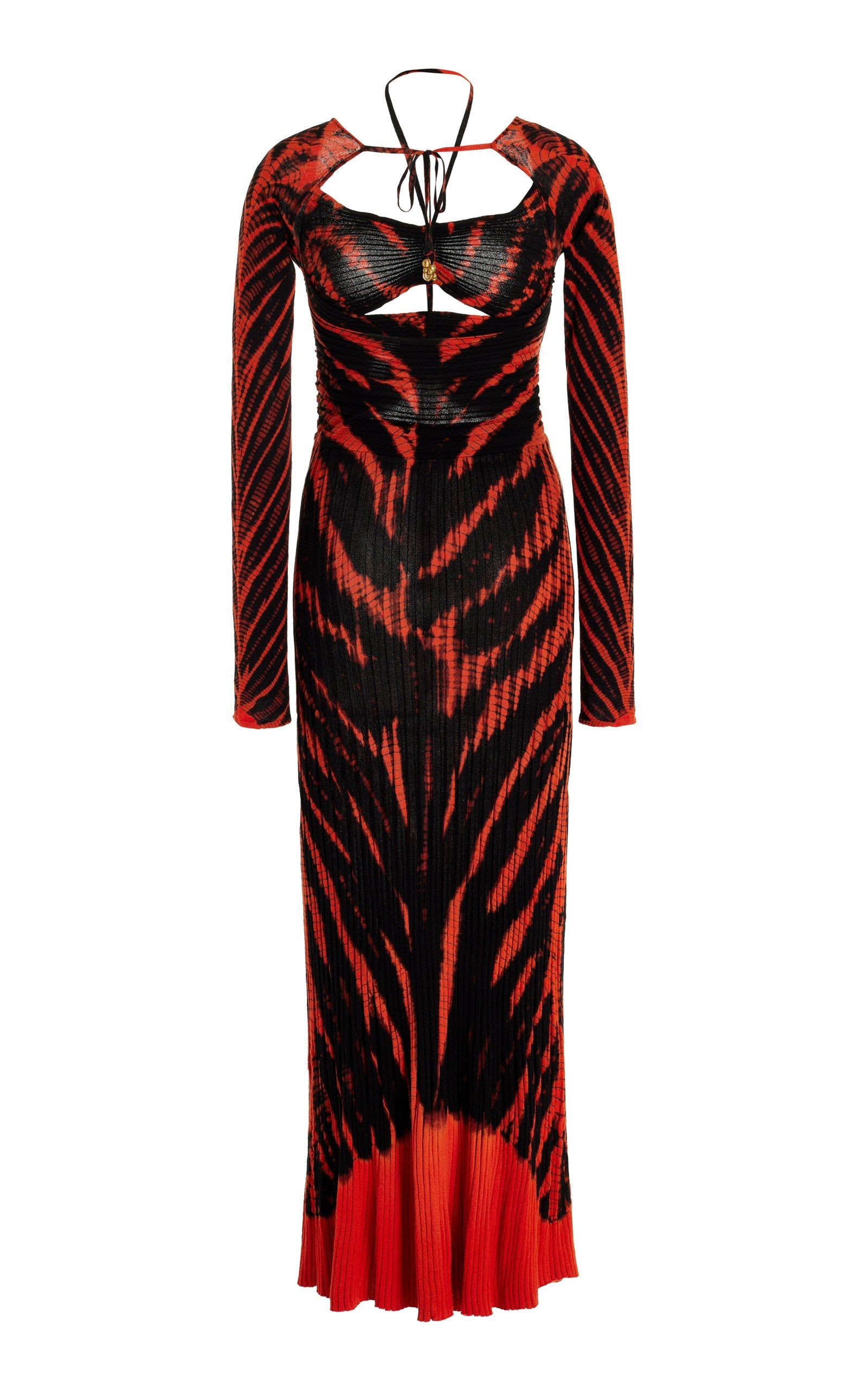 ALTUZARRA Mariama Print Maxi Dress in Pumpkin Shibori