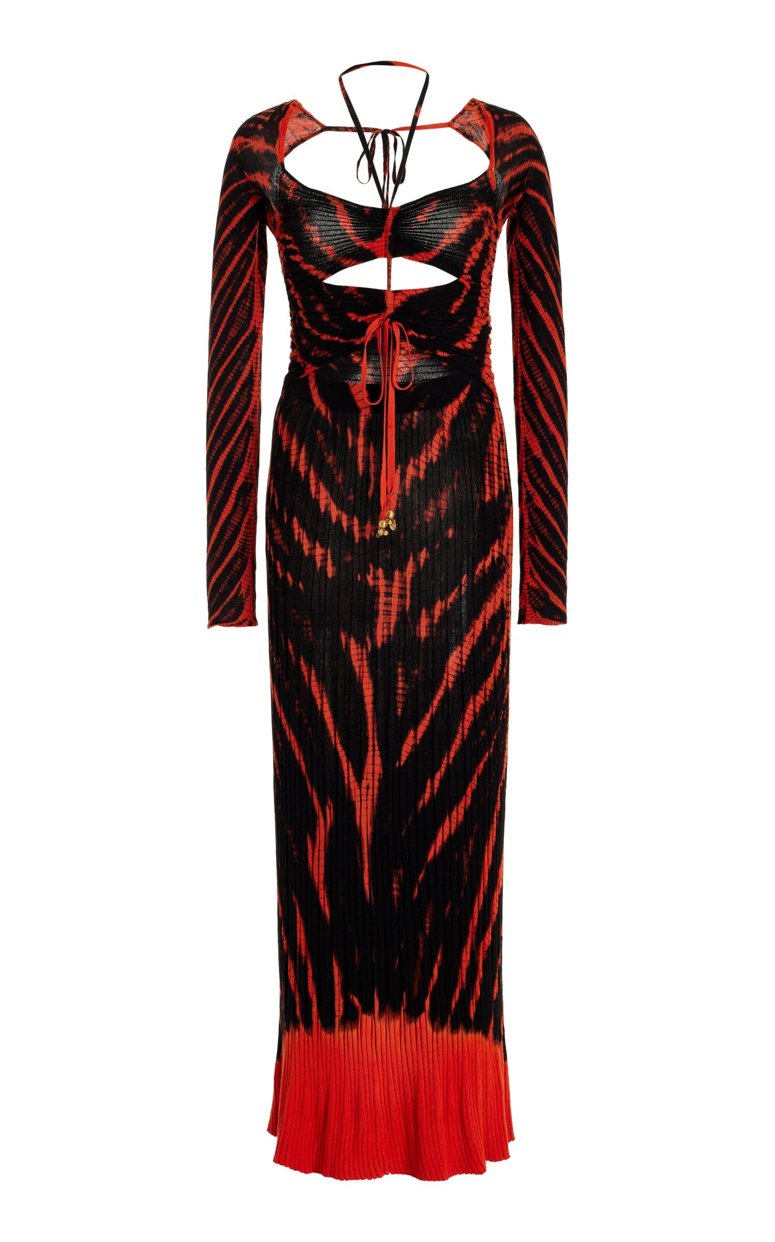 ALTUZARRA Mariama Print Maxi Dress in Pumpkin Shibori