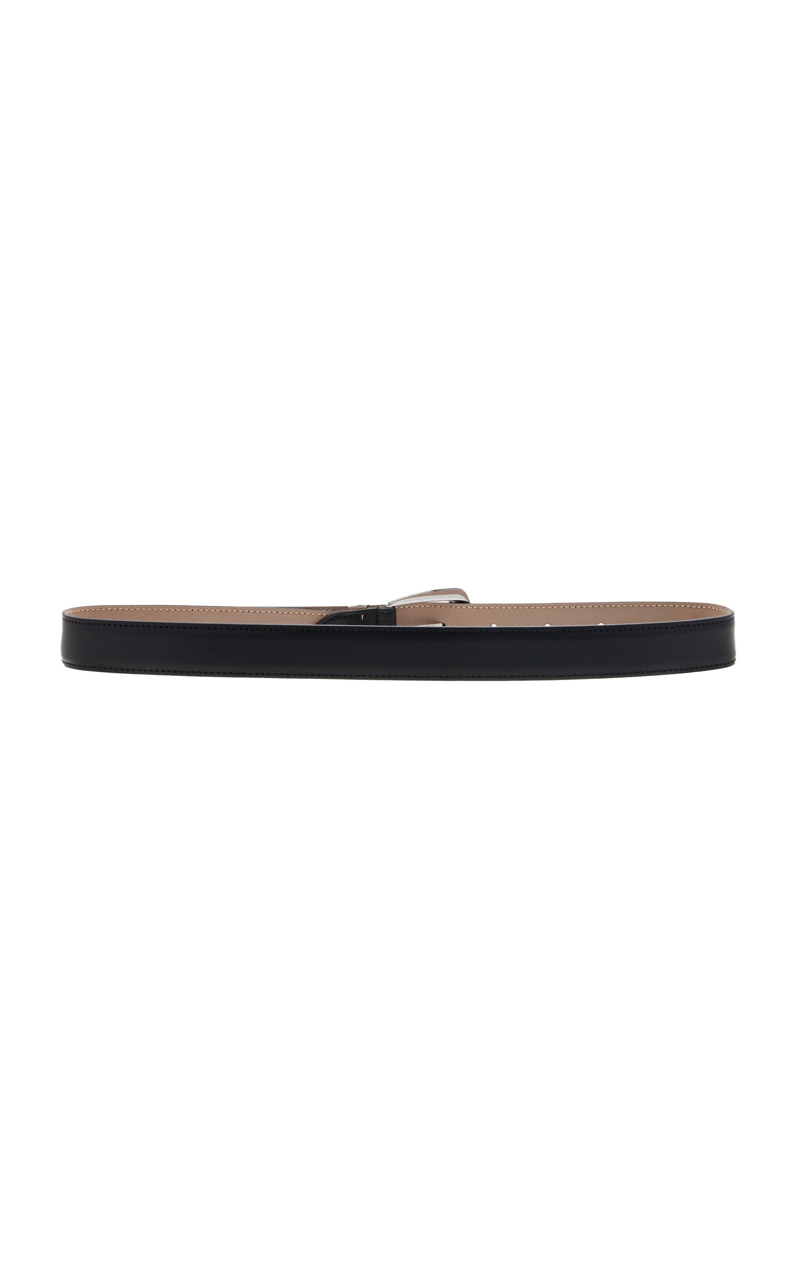 KHAITE Benny Black Leather Belt